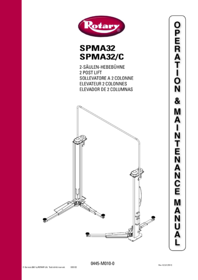 2 post lift spma32 spma32c  0445 m010 0 multi 