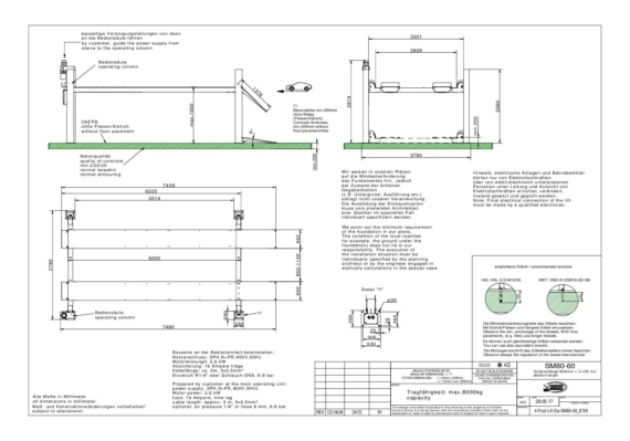 4 post lift da sm80 60 8705