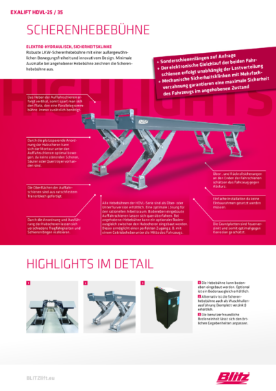 Scissor lift exalift hdvl  125452   