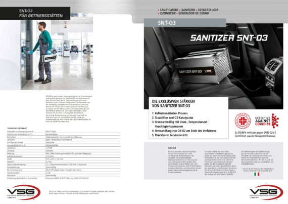 Snt o3 sanitizer   