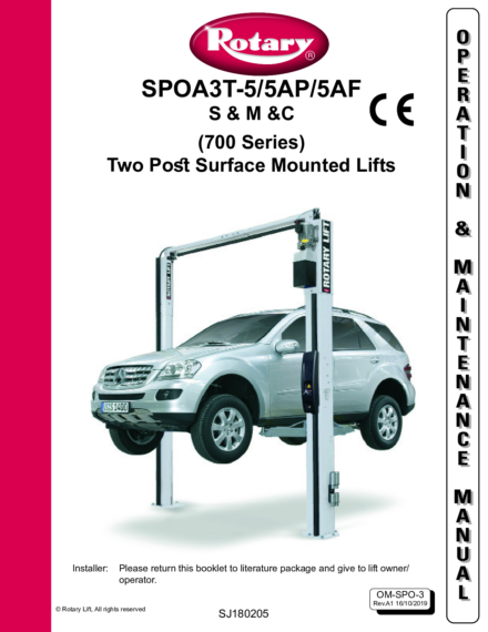 2 Post Lift OM SPO 3（revA1)()