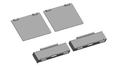 Kit d'encastrement SM55LT/65/N/B, avec butée CE, avec kit de parallélisme