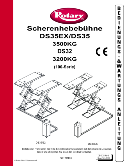 Double Scissor Lift DS35 OM SP   Rev C