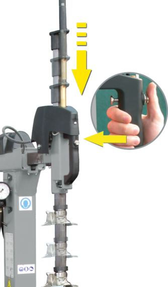 Braccio con regolazione pneumatica altezza utensile