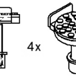 Supports for chassis lifting | adjustable | bushing Ø 45 mm | 1 set / 4 pieces