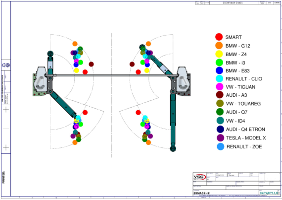 2 post lift SPM32 E Pickup matrix 0474 0711 0 01 