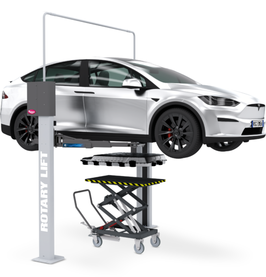 2 post lift spma35 xev with a liftnig table 