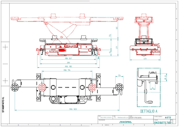 Jacking beam JS40PRL TD 043507170 00 