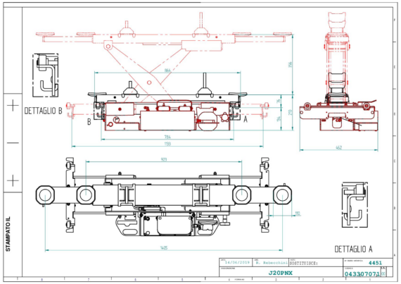 Jacking beam J20PNX TD 043307071 IT 