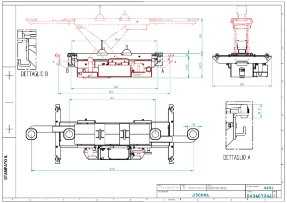 Jacking beam J30PRL TD 043407241  