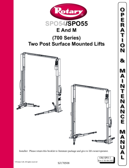 2 post lift spo55  spo 1 revc 06 2023