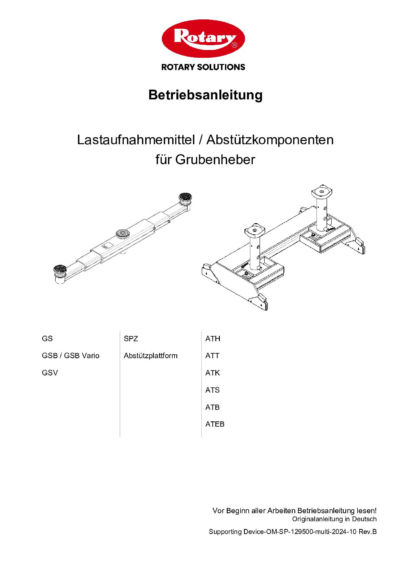 Supporting device   129500 multi 2024  revb