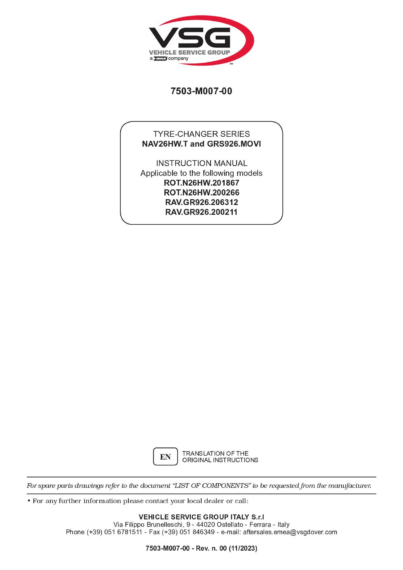 Tyre changer rotn26hwt ravgr926movi im 7503 m007 00 vsg rev00  2023 