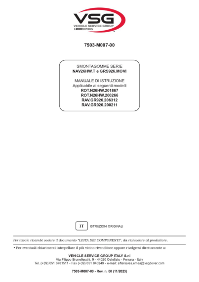 Tyre changer rotn26hwt ravgr926movi im 7503 m007 00 vsg rev00  2023 