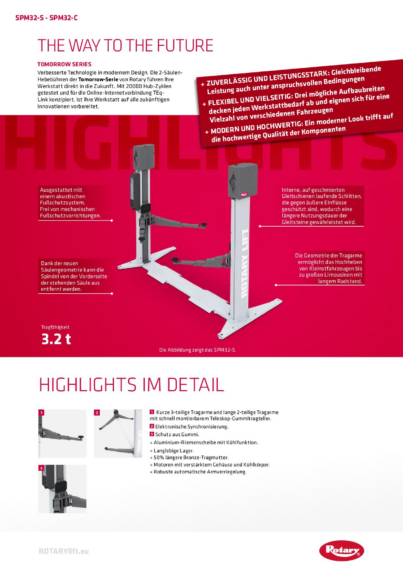 2 Post Lift SPM32 C SPM32 S BR 133057   