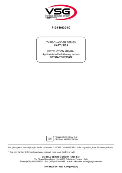Tyre changer ROTCAPTU IM 7104 M030 00 VSG rev00  