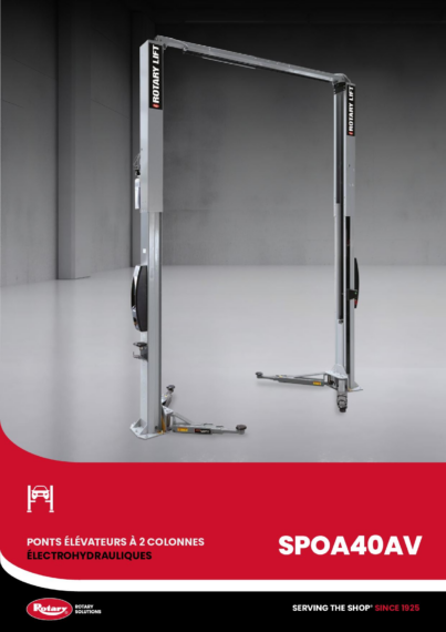 2 Post Lift SPOA40AV BR FR 