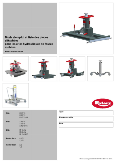 Floor running pit lift OM 118778   Rev E