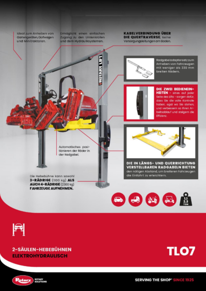 2 Post Lift TLO7 BR DE 2025 