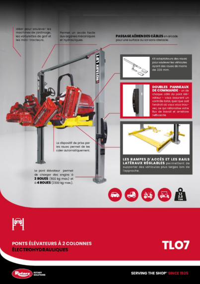 2 Post Lift TLO7 BR FR 2025 