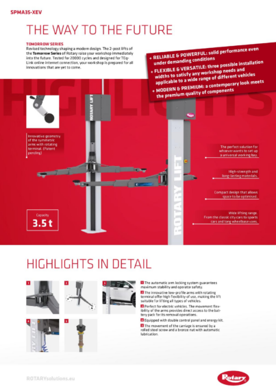 2 Post Lift SPMA35 XEV BR EN 2025 