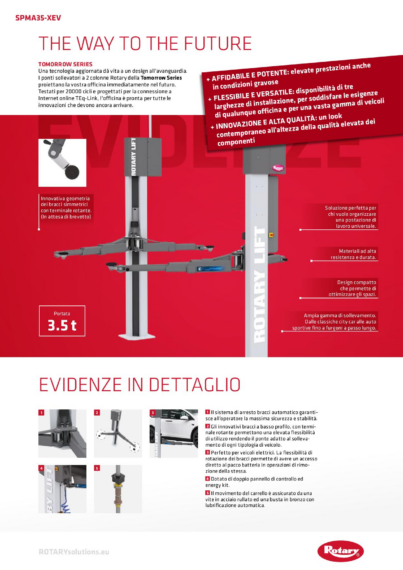 2 Post Lift SPMA35 XEV BR IT 2025 