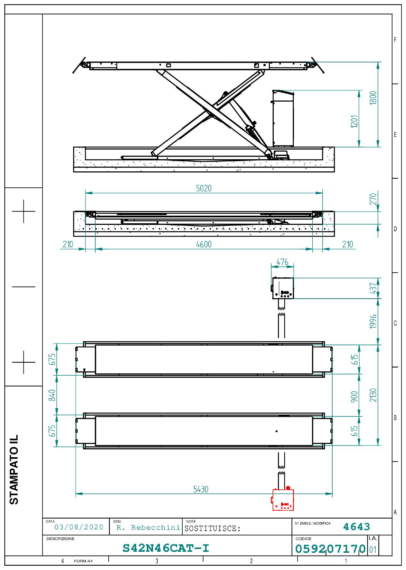 Scissor Lift S42N46CAT I TD 059207170 01