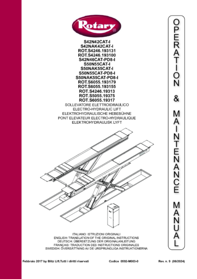 Scissor Lifts S42N S50N S60N AK 42 46 55 CAT PD8 I IM 0592 M003 0 REV9 multi swe 
